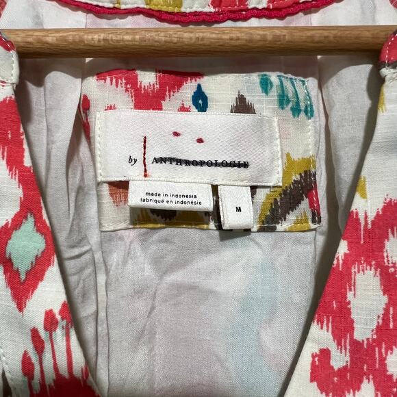 Anthropologie X Puff Sleeve Maxi Dress Multicolor Size M - Picture 6 of 10